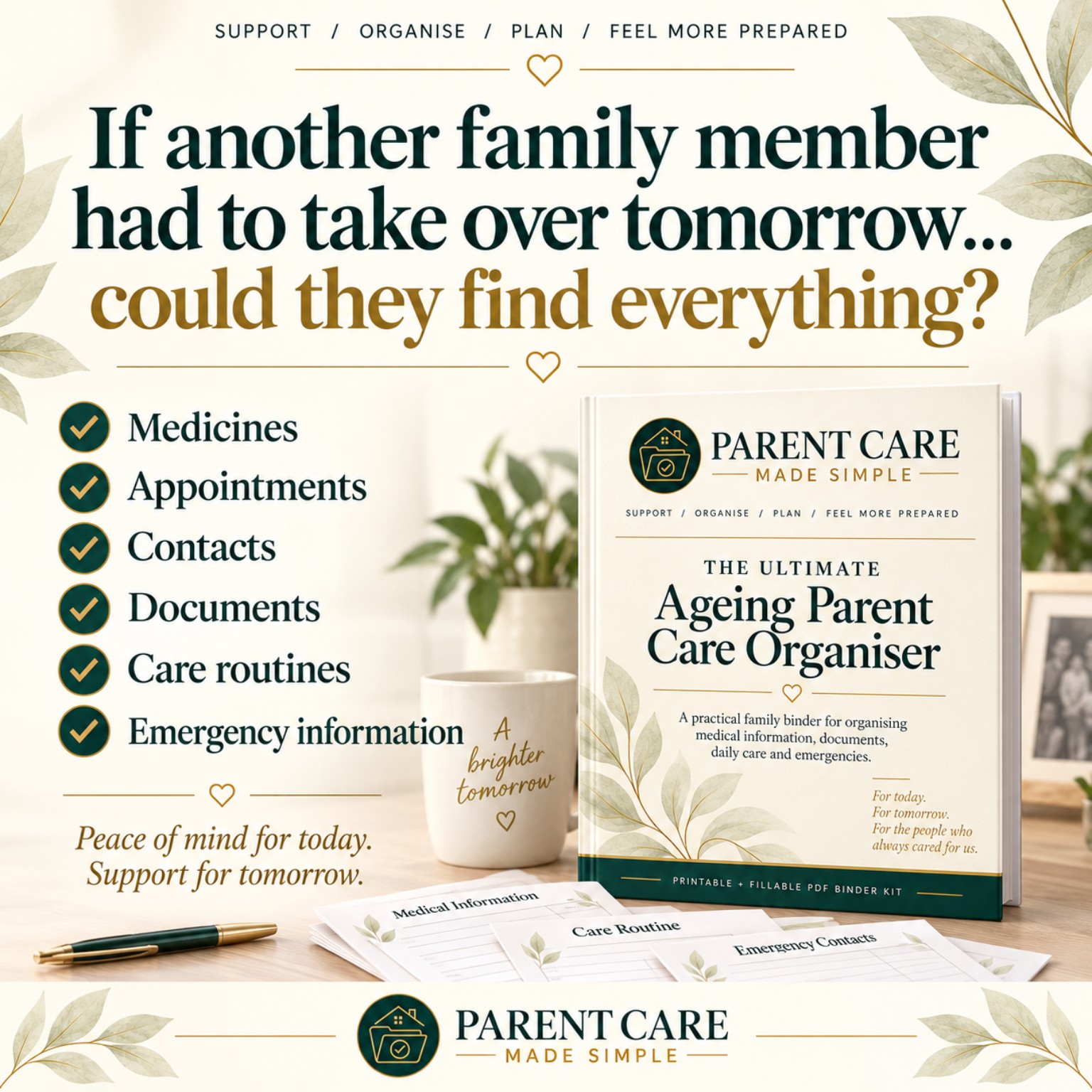 If another family member had to take over tomorrow, could they find everything?
